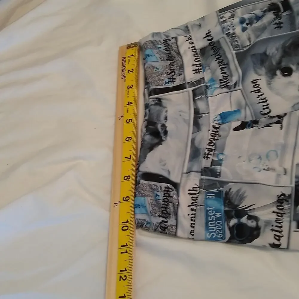 Justice Girls  Puppy Leggings Full Length Elastic Waist Size 12